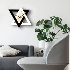 Nordic Black & White Wall Clock – Modern Silent Decorative Design