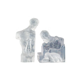 Modern Transparent Resin Figure Sculpture – Decorative Ornament