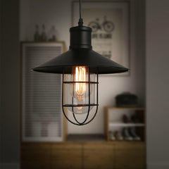 Black Birdcage Glass Chandelier – Industrial Luxury Ceiling Light