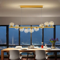 Creative 3D Long Chandelier – Luxury Dining Room Statement Light
