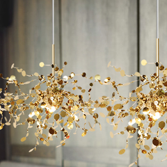 Nordic Designer Leaf Chandelier – Elegant Minimalist Ceiling Light