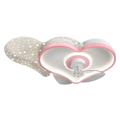 Children’s Ceiling Fan Light – Cute Love Design Chandelier