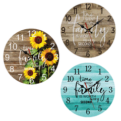 Simple Wood Grain Wall Clock – Modern Minimalist Design