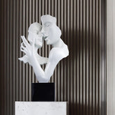 Abstract Heart-to-Heart Sculpture – Modern Large Decorative Statue