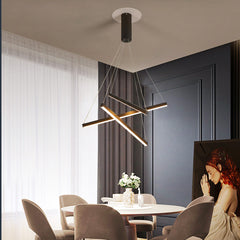Modern Light Luxury Chandelier – Minimalist Statement for High Ceilings