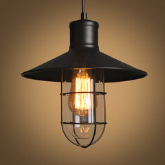 Black Birdcage Glass Chandelier – Industrial Luxury Ceiling Light