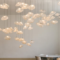 Postmodern Glass Chandelier – Light Luxury Designer Statement Piece