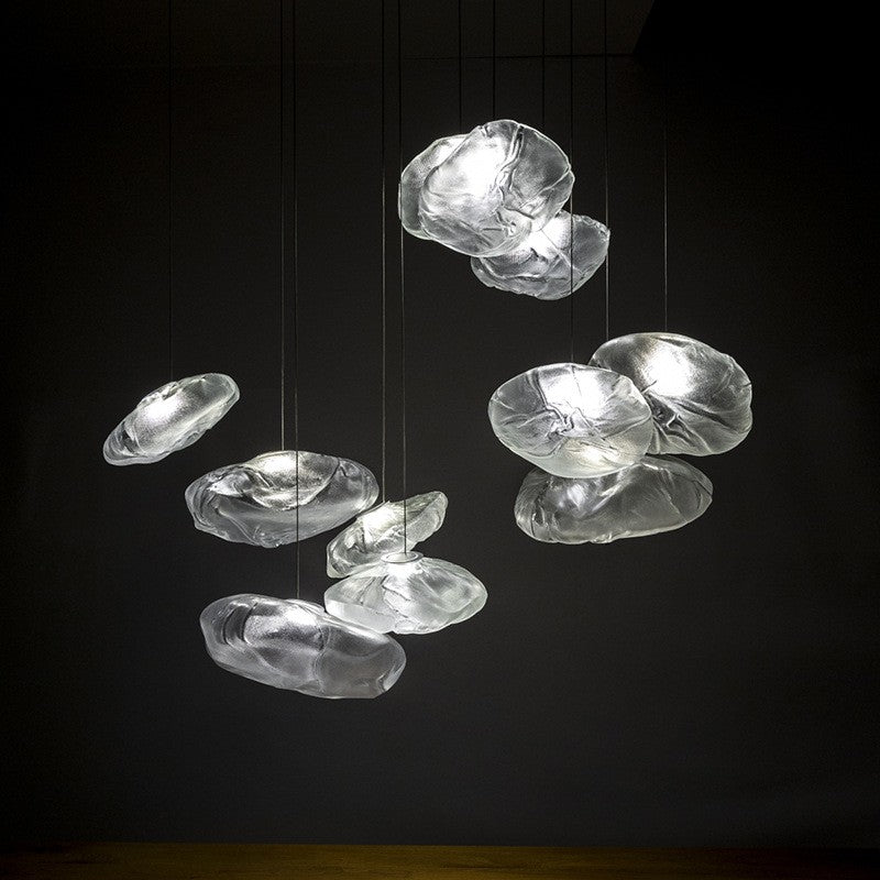 Postmodern Glass Chandelier – Light Luxury Designer Statement Piece
