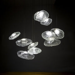 Postmodern Glass Chandelier – Light Luxury Designer Statement Piece