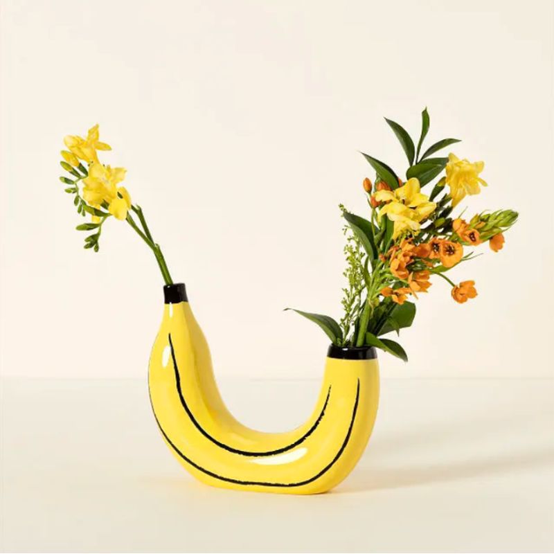 Banana Shape Vase – Creative Flower Arrangement Home Decoration