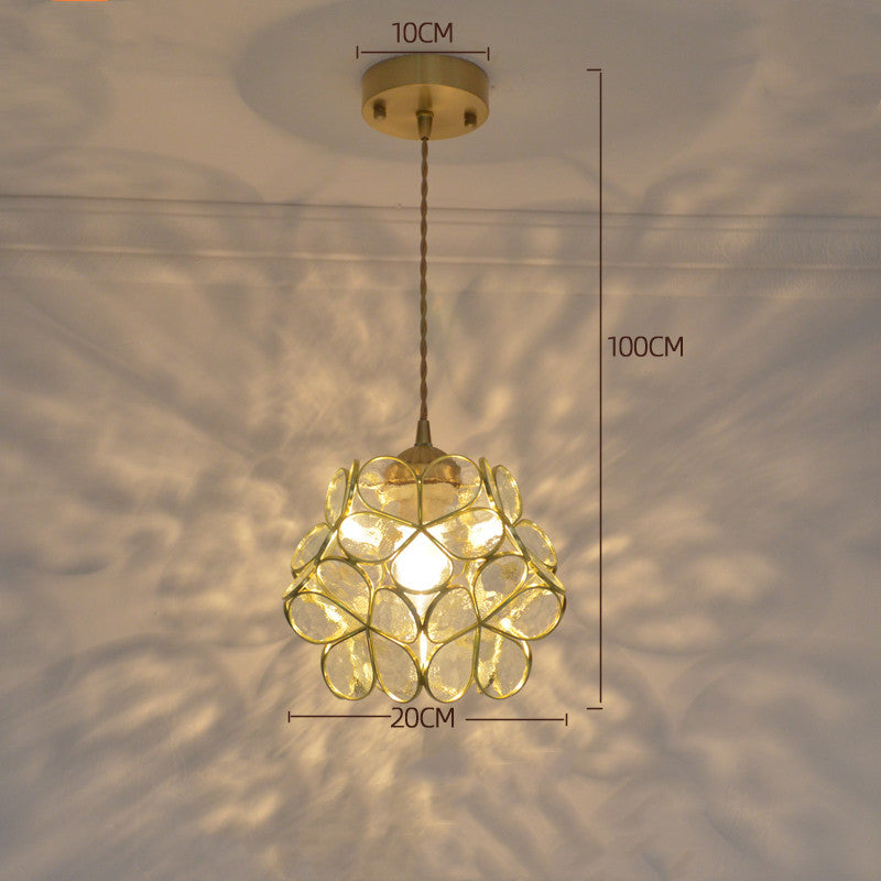 Retro Tiffany Glass Chandelier – Elegant Rustic Porch & Hallway Light