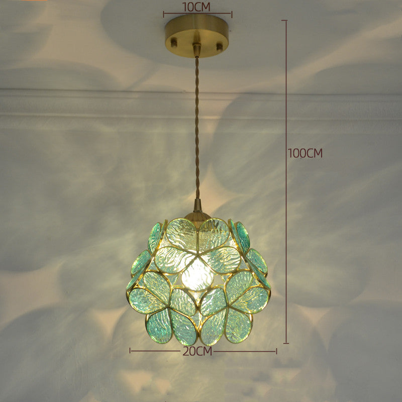 Retro Tiffany Glass Chandelier – Elegant Rustic Porch & Hallway Light