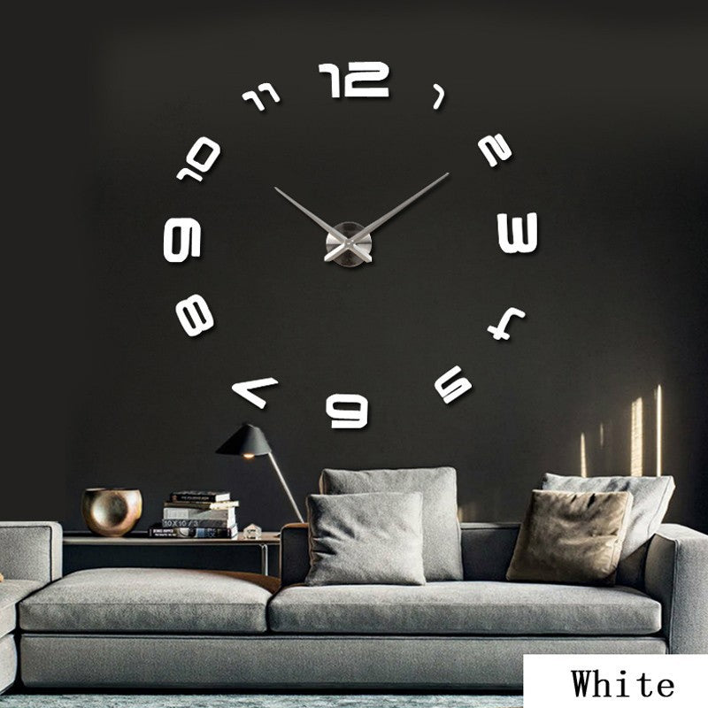 Oversized Acrylic Wall Clock – Modern Mirror Art Design
