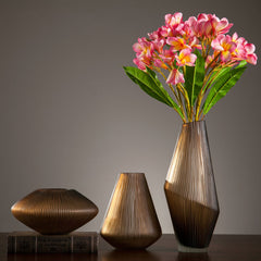 Frosted Glass Vase – Modern Soft Floral Home Décor
