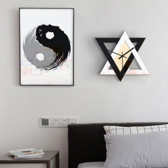 Nordic Black & White Wall Clock – Modern Silent Decorative Design
