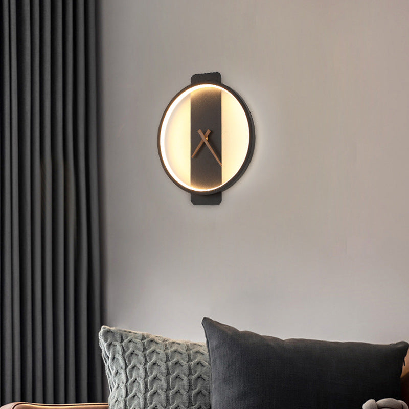 Nordic Wall Lamp Bedroom Bedside Lamp Clock