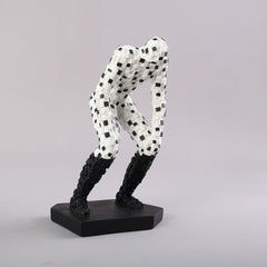 Mosaic Figures Black And White Granular Resin Sculpture Ornaments