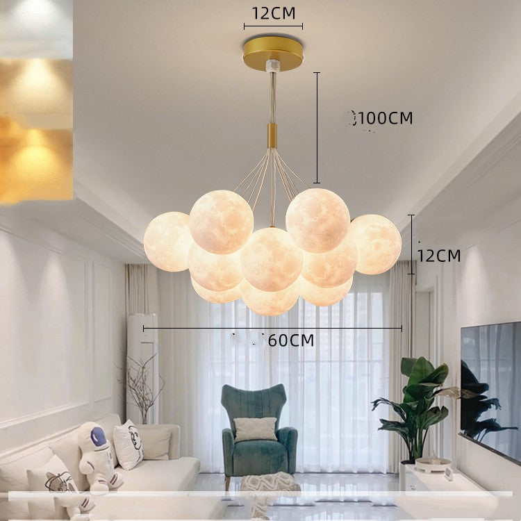 Nordic Moon Bubble Chandelier – Luxury Bedroom Statement Light