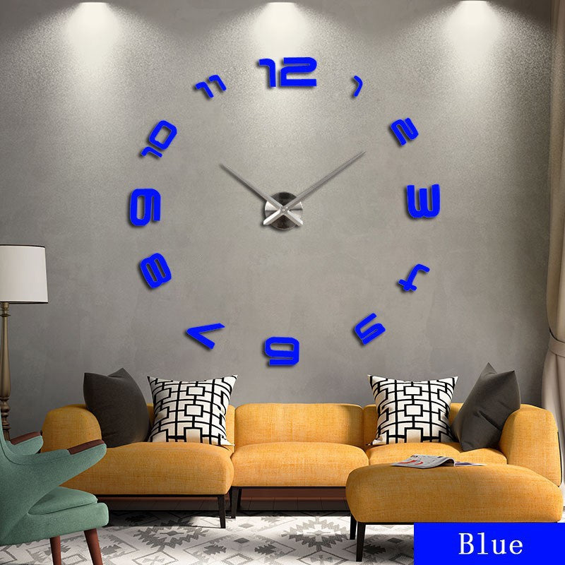 Oversized Acrylic Wall Clock – Modern Mirror Art Design