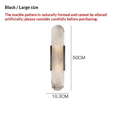 Light-luxury Natural Marble Wall Sconce For The Bedroom In A Modern Style