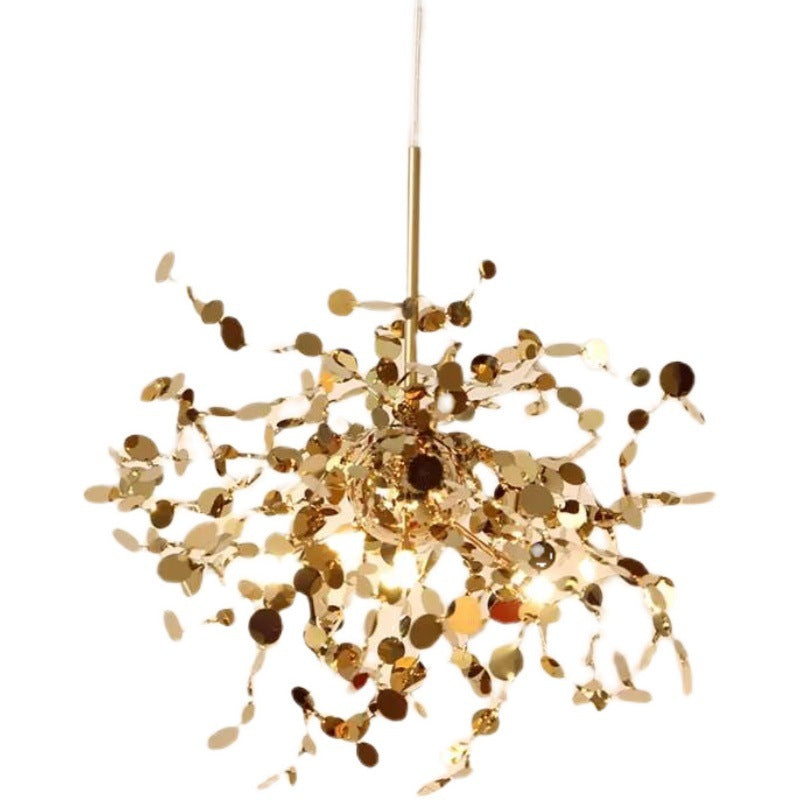 Nordic Designer Leaf Chandelier – Elegant Minimalist Ceiling Light