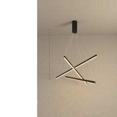 Modern Light Luxury Chandelier – Minimalist Statement for High Ceilings