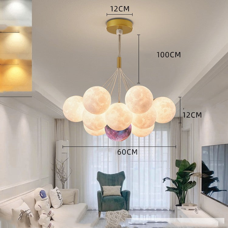 Nordic Moon Bubble Chandelier – Luxury Bedroom Statement Light