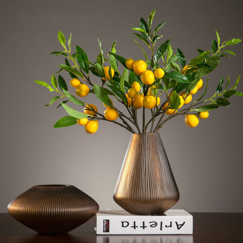 Frosted Glass Vase – Modern Soft Floral Home Décor