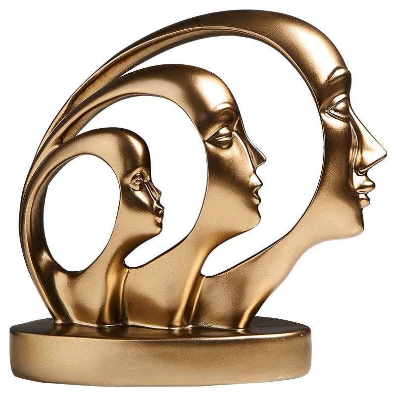 Nordic Modern Resin Sculpture – Abstract Character Statue