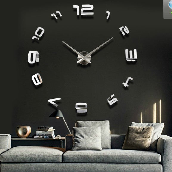 Oversized Acrylic Wall Clock – Modern Mirror Art Design