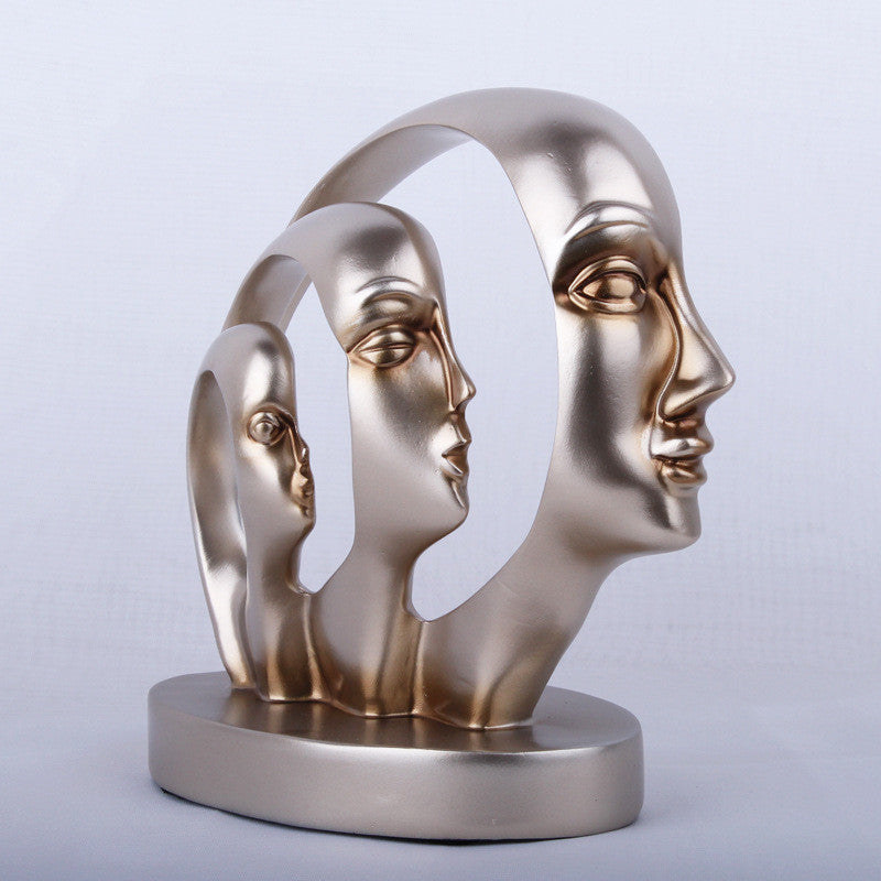 Nordic Modern Resin Sculpture – Abstract Character Statue