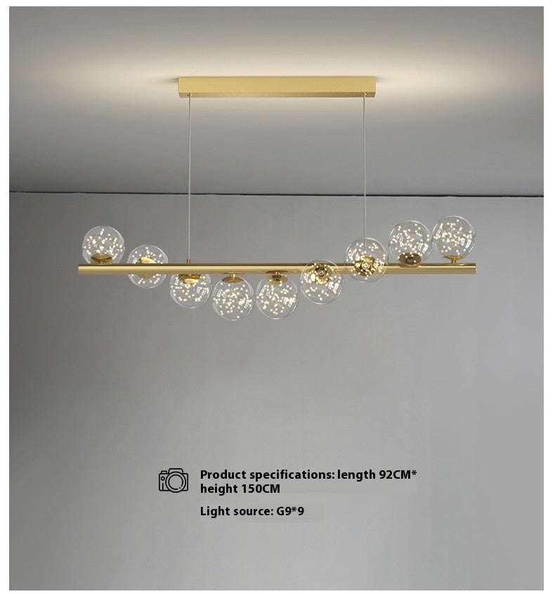 Creative 3D Long Chandelier – Luxury Dining Room Statement Light