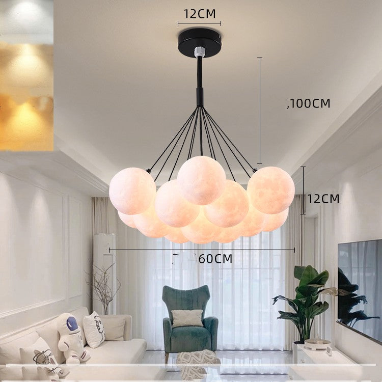 Nordic Moon Bubble Chandelier – Luxury Bedroom Statement Light