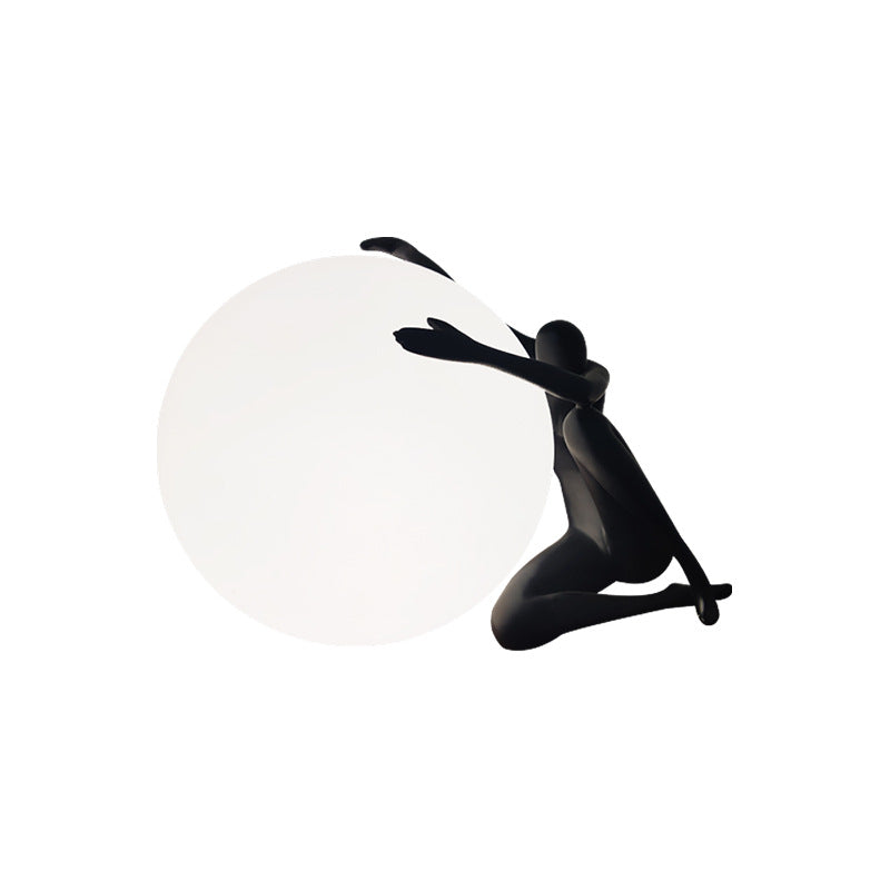 Modern Humanoid Moon Lamp – Creative Bedside Table Light
