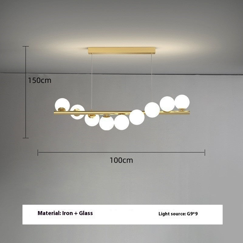 Creative 3D Long Chandelier – Luxury Dining Room Statement Light