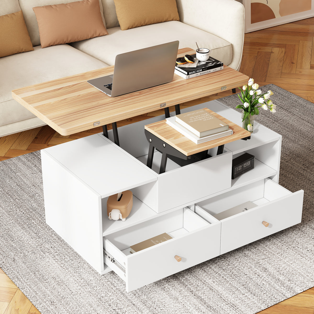 Lift Top Coffee Table With Wheels,