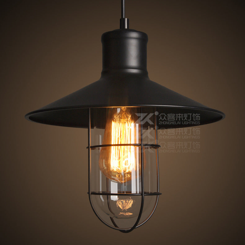 Black Birdcage Glass Chandelier – Industrial Luxury Ceiling Light