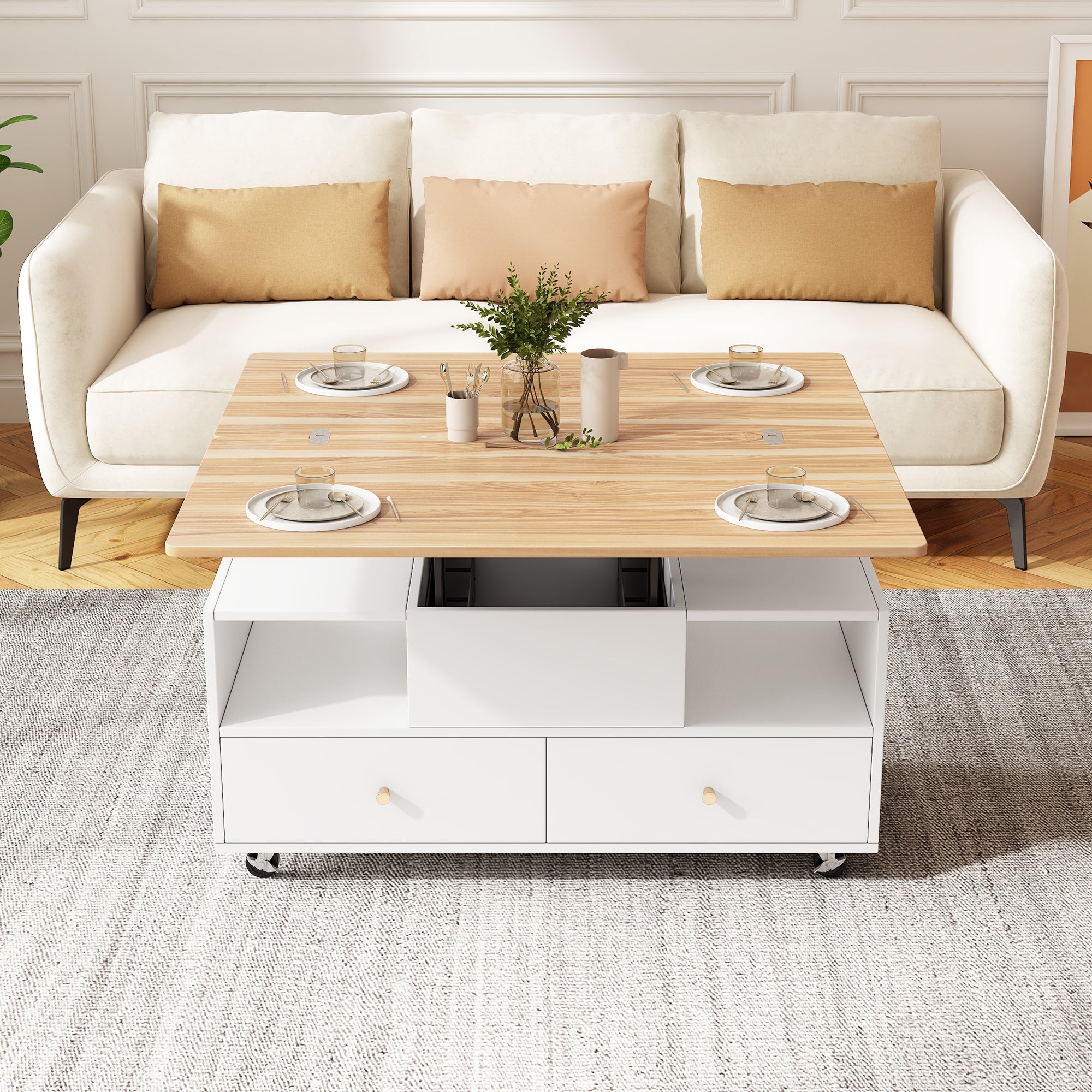 Lift Top Coffee Table With Wheels,