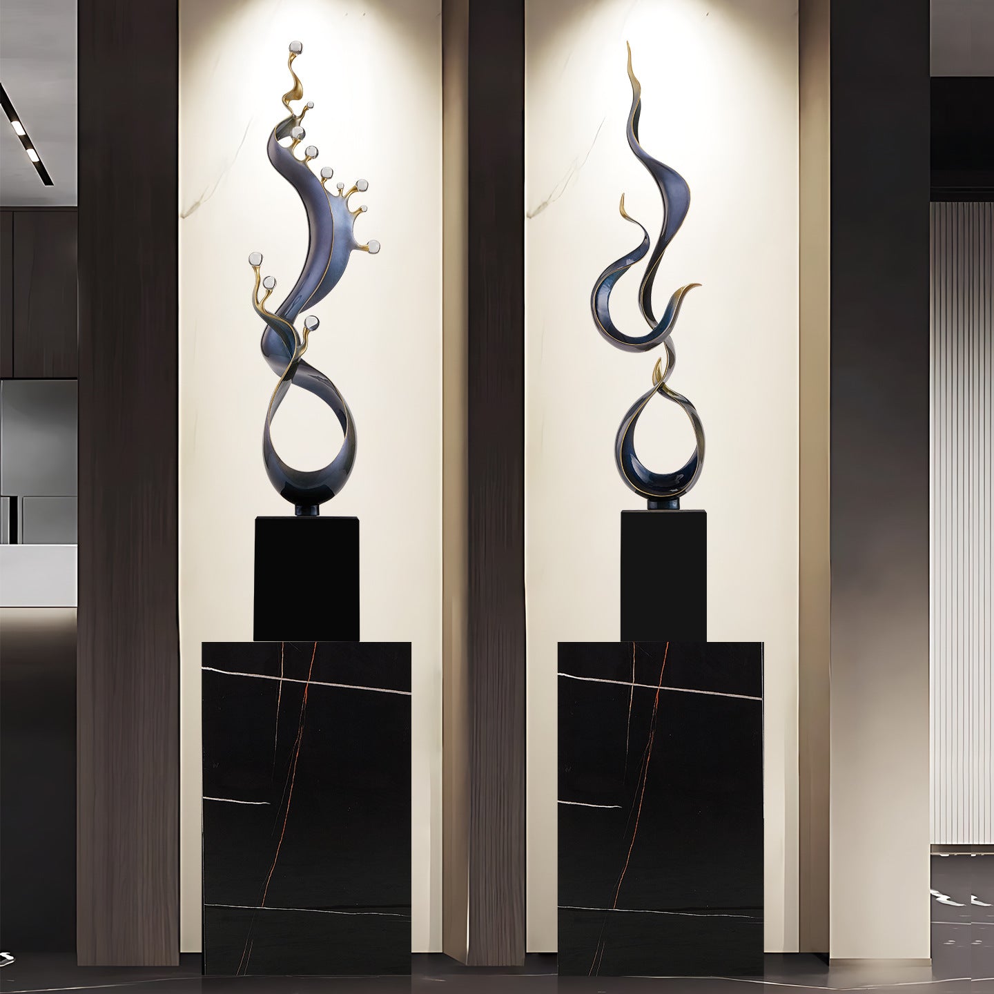 Abstract Wind & Water Sculpture – Modern Artistic Home Décor