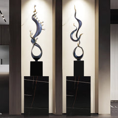 Abstract Wind & Water Sculpture – Modern Artistic Home Décor