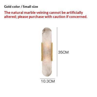 Light-luxury Natural Marble Wall Sconce For The Bedroom In A Modern Style