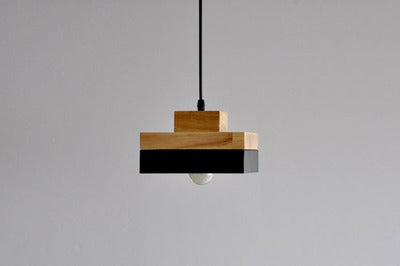 Nordic Solid Wood Chandelier – Elegant Square & Round Pendant Light