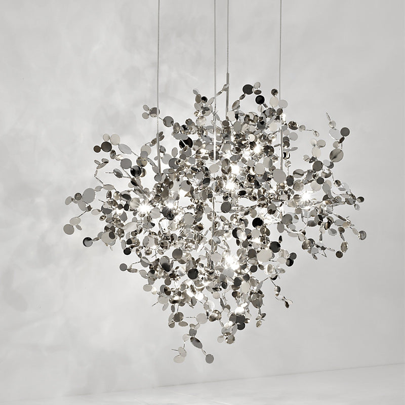 Nordic Designer Leaf Chandelier – Elegant Minimalist Ceiling Light