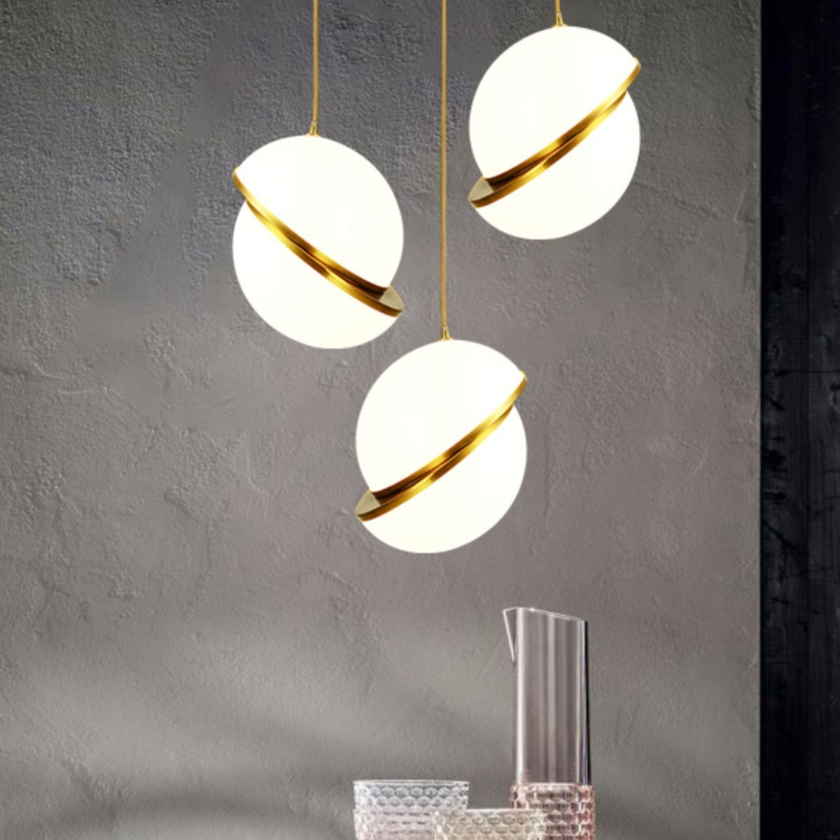 Creative Glass Ball Chandelier – Luxury Multi-Level Statement Light
