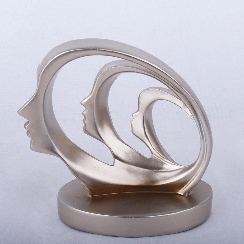 Nordic Modern Resin Sculpture – Abstract Character Statue