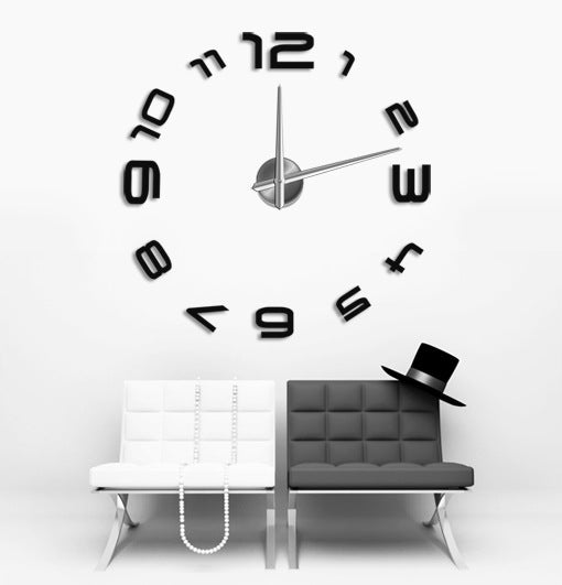 Oversized Acrylic Wall Clock – Modern Mirror Art Design