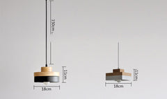 Nordic Solid Wood Chandelier – Elegant Square & Round Pendant Light