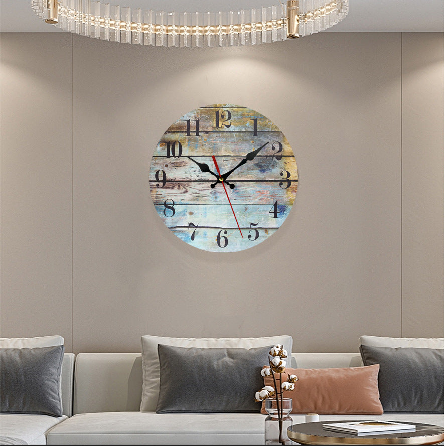 Simple Wood Grain Wall Clock – Modern Minimalist Design