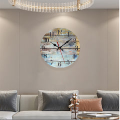 Simple Wood Grain Wall Clock – Modern Minimalist Design
