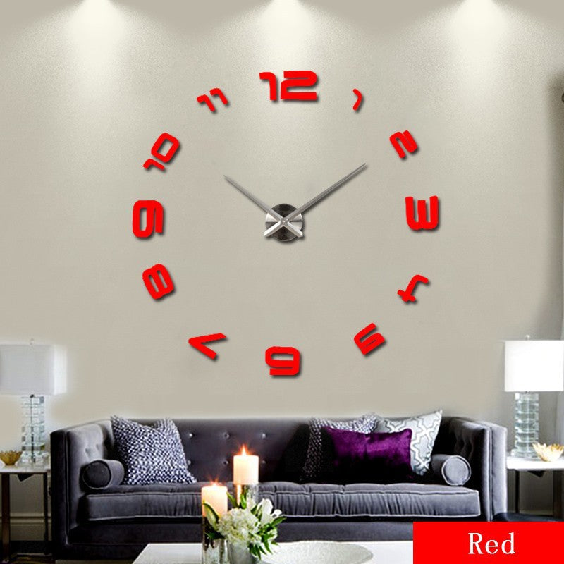 Oversized Acrylic Wall Clock – Modern Mirror Art Design